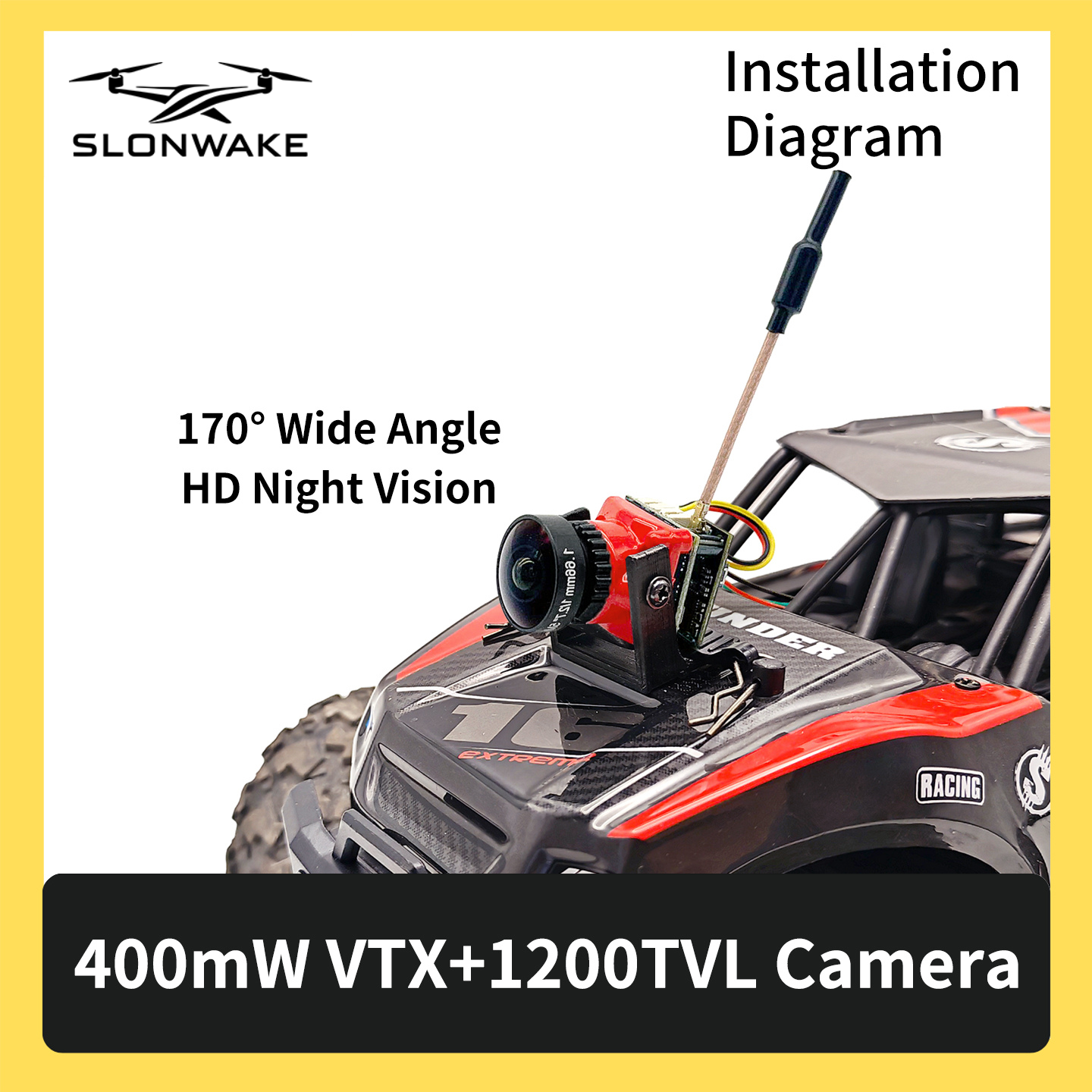 SLONWAKE 5.8G 48CH FPV 400mw V - Fpv Drone Frame บทวิจารณ์และราคา